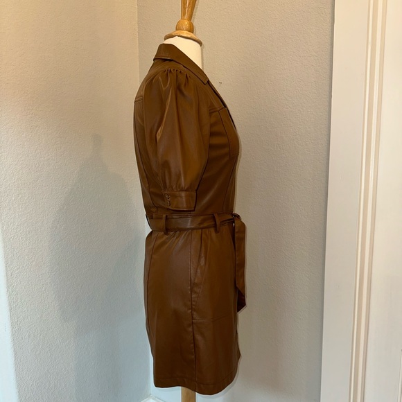 PAIGE Mayslie Faux Leather Dress Size S - Picture 3 of 8